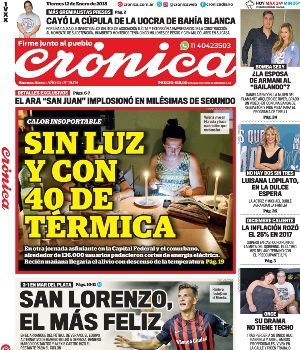 Tapas del viernes 12 de enero de 2018