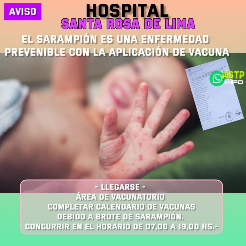 HOSPITAL SANTA ROSA DE LIMA - AVISO -