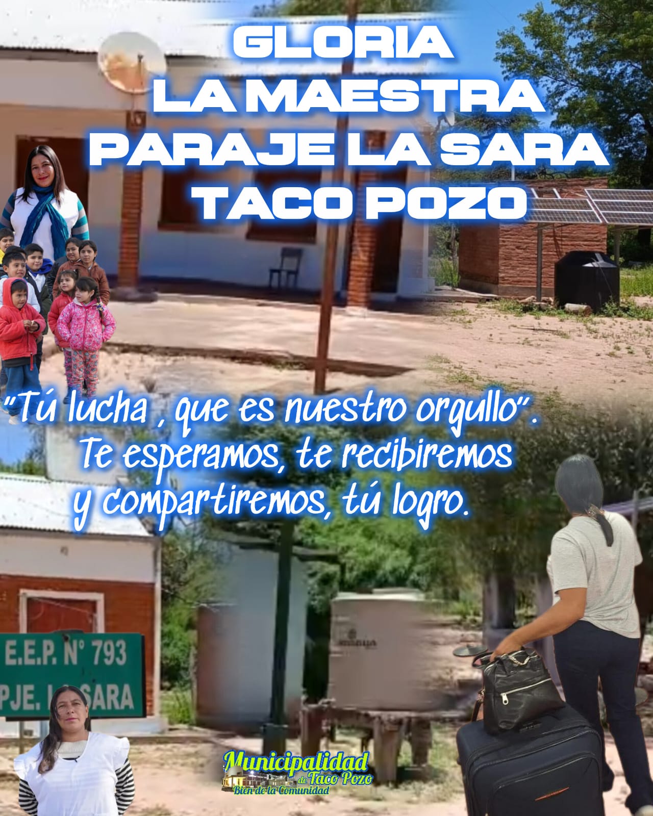 GLORIA LA MAESTRA  PARAJE LA SARA TACO POZO