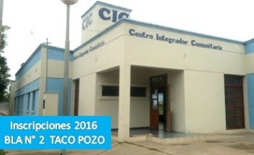 BLA N° 2 INSCRIPCIONES 2016  - 