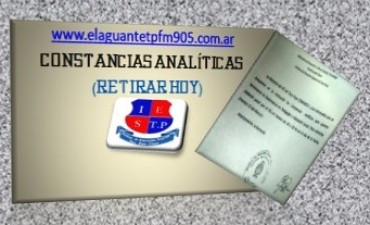 Avisos: www.elaguantetpfm905.com.ar