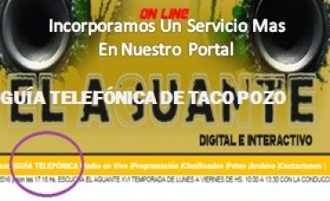 GUÍA TELEFÓNICA DE TACO POZO ON LINE