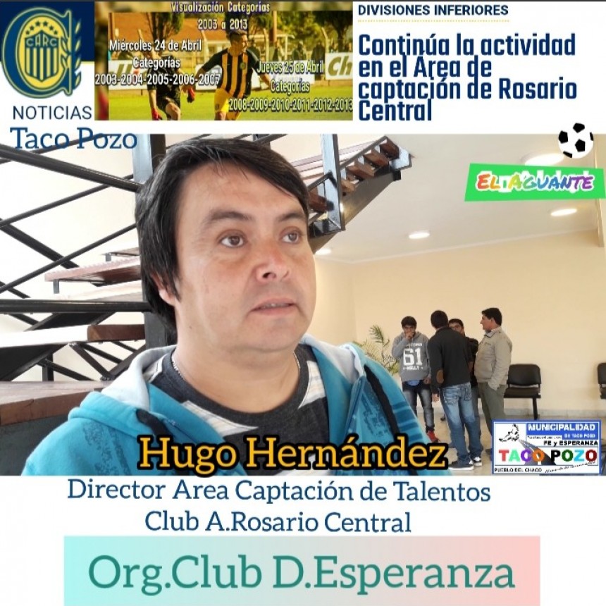 Continúa la actividad en el Área de captación de Rosario Central