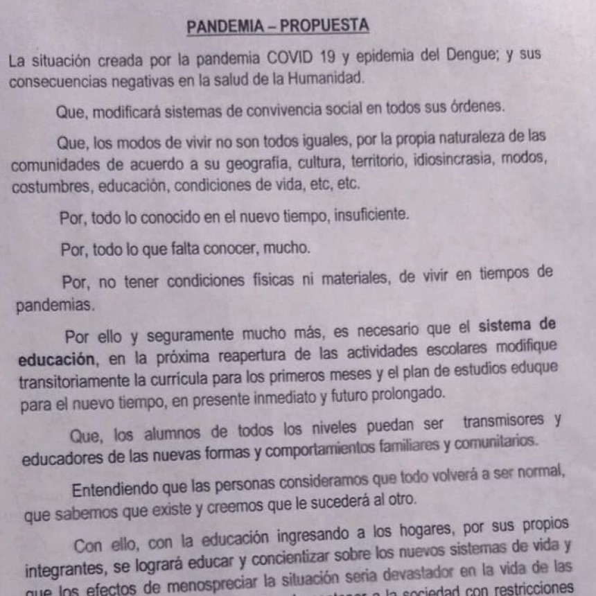 PROPUESTA EN TIEMPO DE PANDEMIA