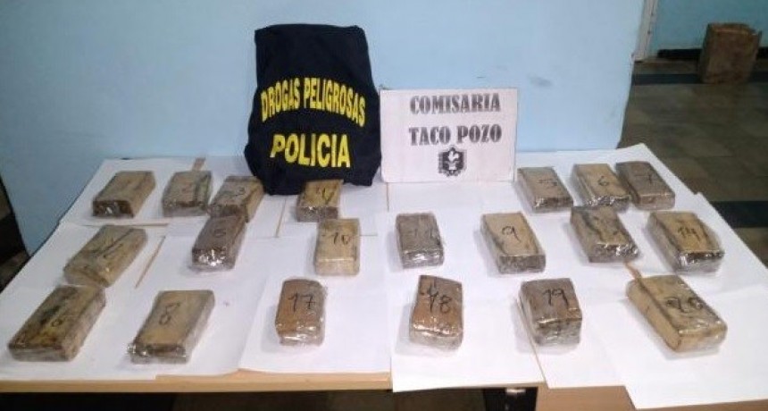 Encontraron un bolso con casi 7 kilos de marihuana y atraparon a un joven vendiendo cocaína