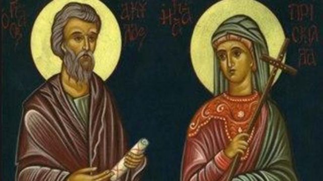 La iglesia recuerda hoy a los santos esposos Áquila y Priscila