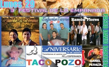 Esta noche  3° Edición del Festival Tradicional de La Empanada