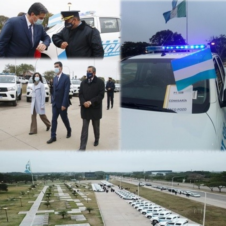 NUEVO VEHÍCULO PATRULLERO PARA TACO POZO : CAPITANICH ENTREGÓ 45 NUEVOS VEHÍCULOS POLICIALES PARA DIFERENTES LOCALIDADES: “SON INDISPENSABLES PARA QUE PUEDAN CUMPLIR SU ROL FUNDAMENTAL DE PREVENCIÓN”